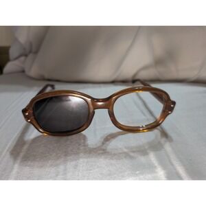 Vintage ROMCO 4 1/2- 5 1/2 Sunglasses  Brown Square Frames size 48[]18 140